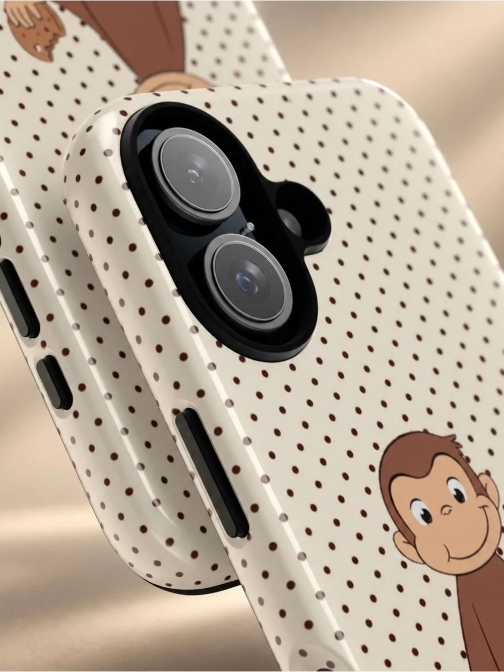 Curious George Monkey Polka Dot Phone Case